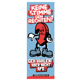 KEIN BOCK AUF NAZIS Keine Stimme Den Rechten 20er Poster Set