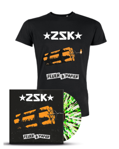ZSK 'Feuer und Papier' Vinyl Splatter + Shirt Bundle
