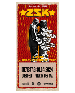 ZSK Ticket '30.04.2024 Punk In Den Mai' Coesfeld, Fabrik