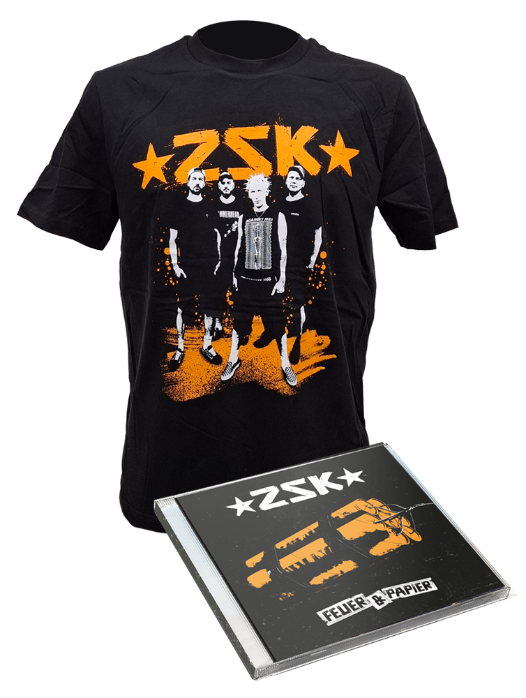 ZSK 'Feuer und Papier' Tour-Shirt + Jewelcase CD Bundle