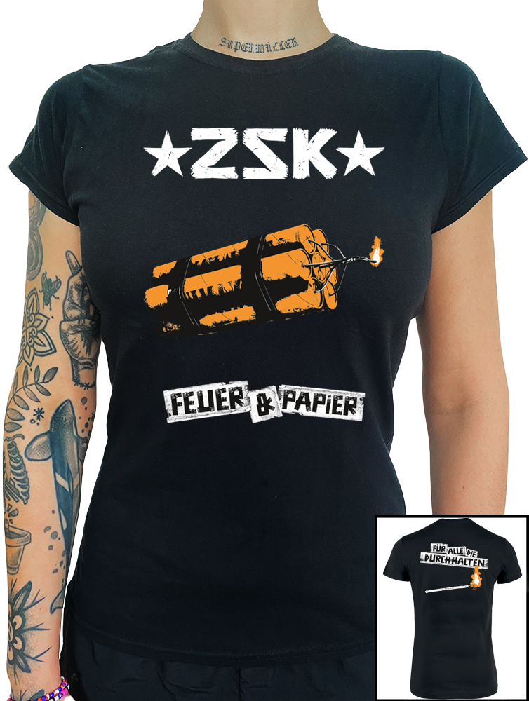 ZSK 'Feuer und Papier' Tailliertes Shirt