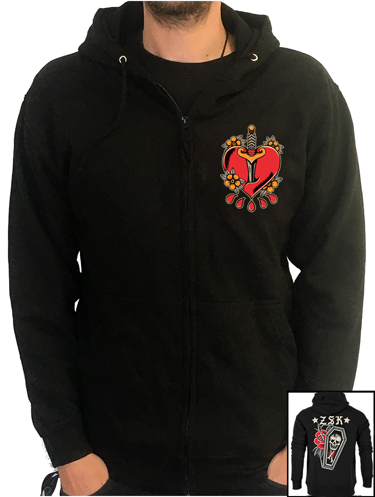 ZSK 'Heart / Coffin' Zipper