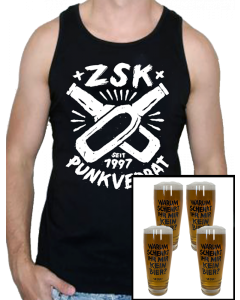 ZSK 'Punkverrat' Tanktop + 4 Gläser Set Bundle